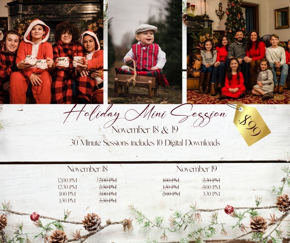 Christmas Portrait Sessions - Holiday Photos Near Me - Family Holiday Pictures Erie Pa