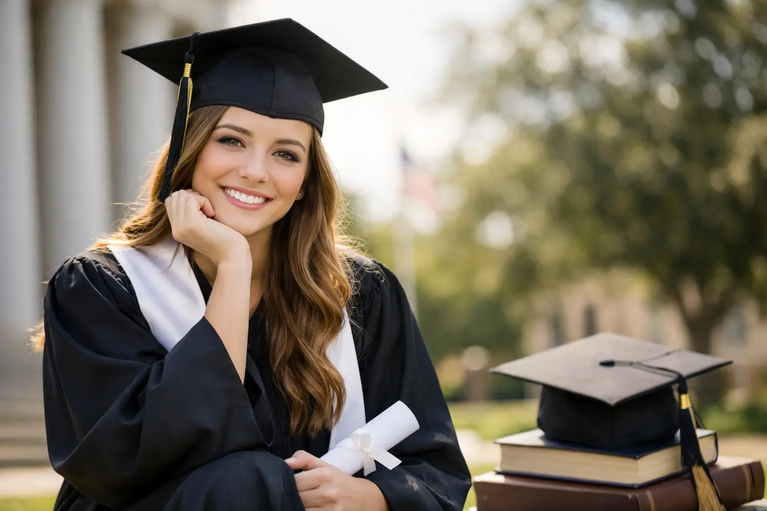 Senior Pictures Cap and Gown Ideas