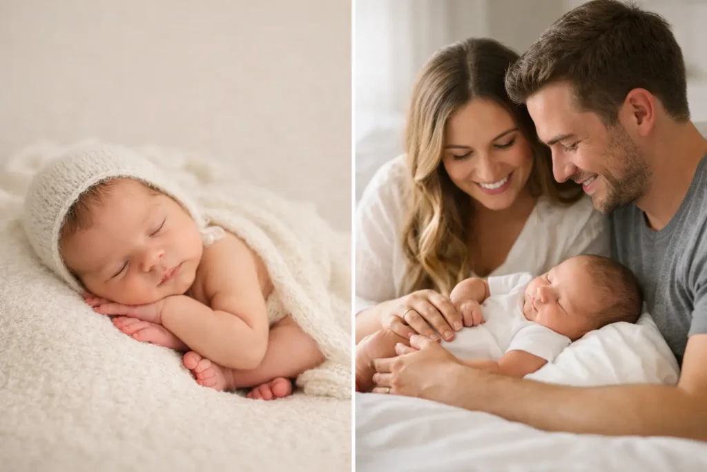Newborn Posed Versus Lifestyle Photography