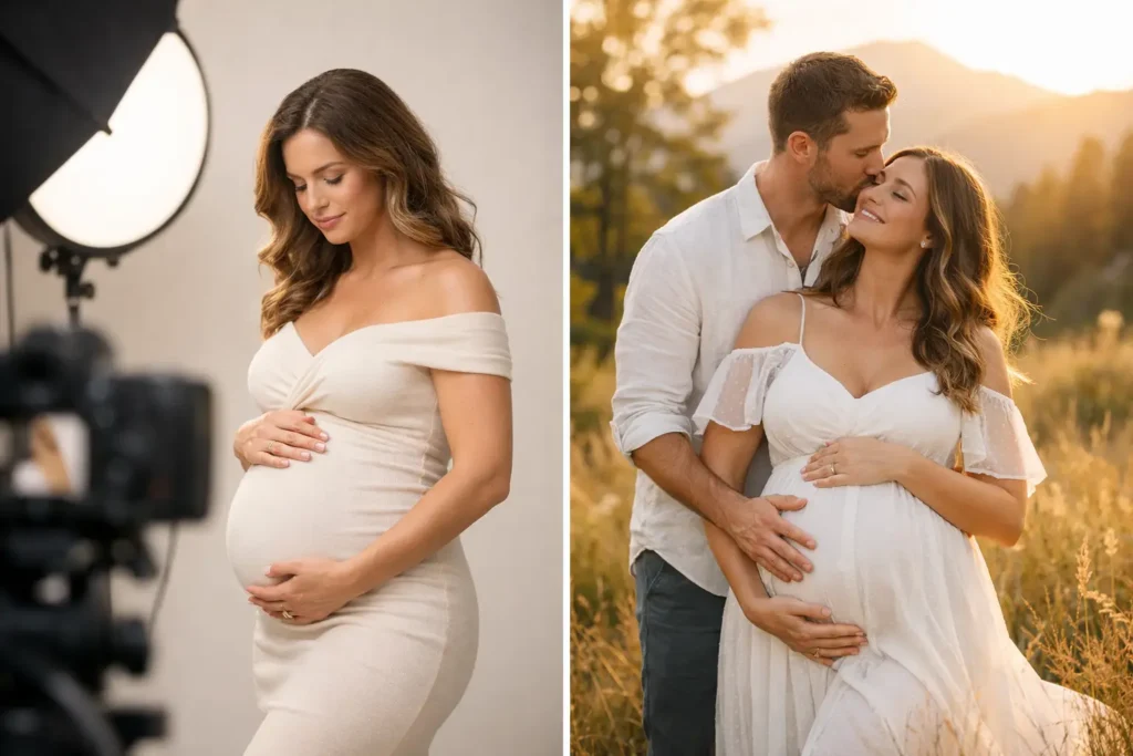 Studio Versus Outdoor Maternity Photos or Both?