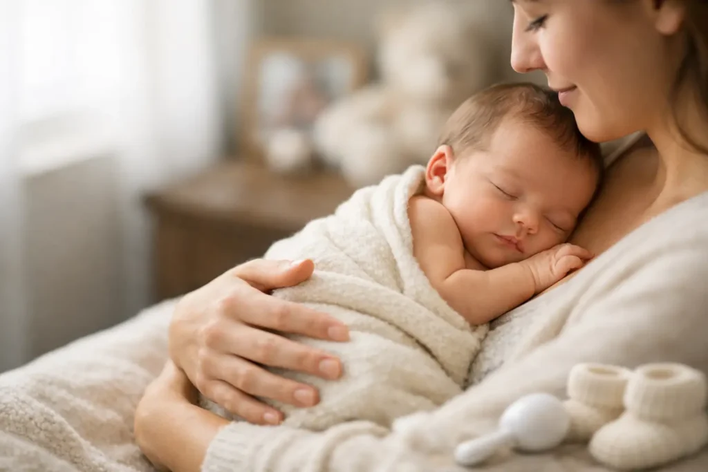 Your Newborn Milestone Story, Held Close