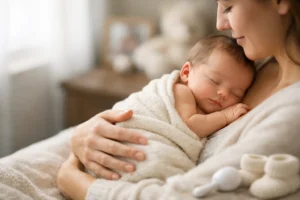 Your Newborn Milestone Story, Held Close