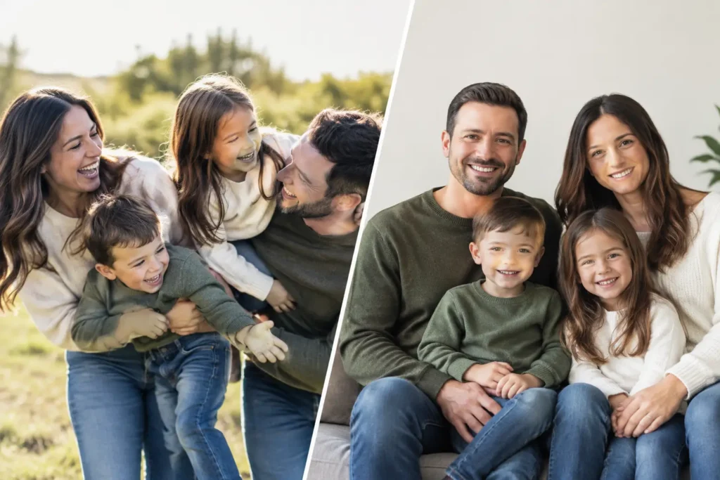 Candid Versus Posed Family Photos Explained